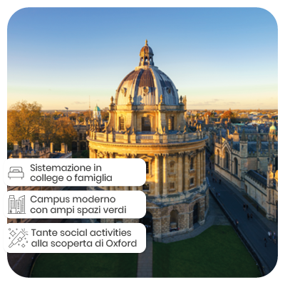 Vivi la tua vacanza studio in Inghilterra con il programma a Oxford